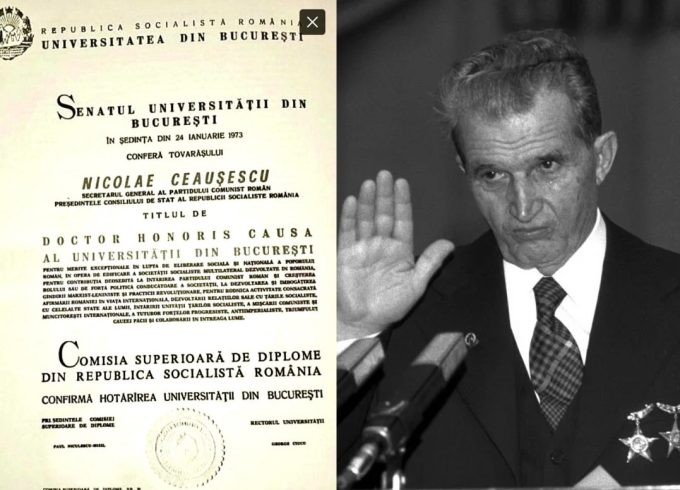 Nicolae Ceaușescu rămâne fără titlul de Doctor Honoris Causa
