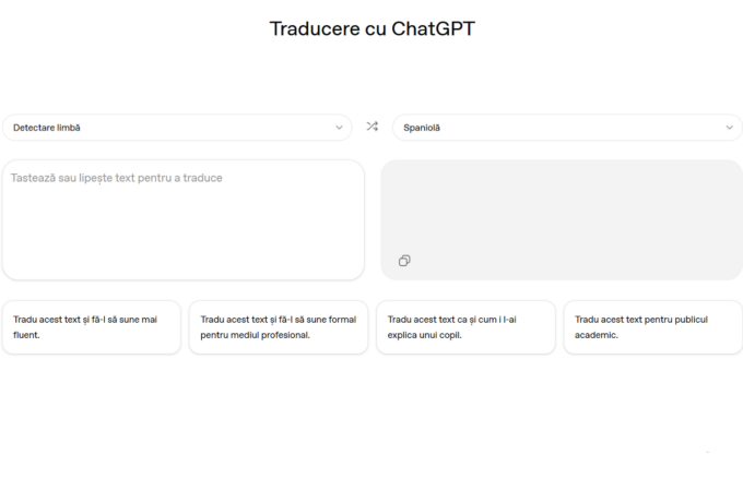 ChatGPT Translate, un nou serviciu de traduceri