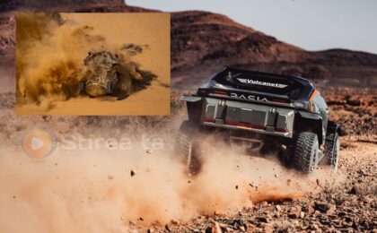Sebastian Loeb, accident spectaculos în Dakar cu Dacia Sandriders 2 Sebastian Loeb, accident spectaculos în Dakar cu Dacia Sandriders
