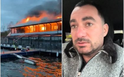 Pescobar Taverna Racilor Snagov a luat foc