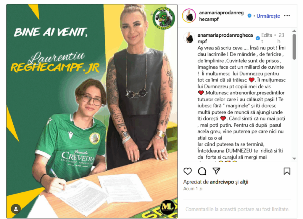 Laurențiu „Bebeto” Reghecampf jr va juca în Liga 3!