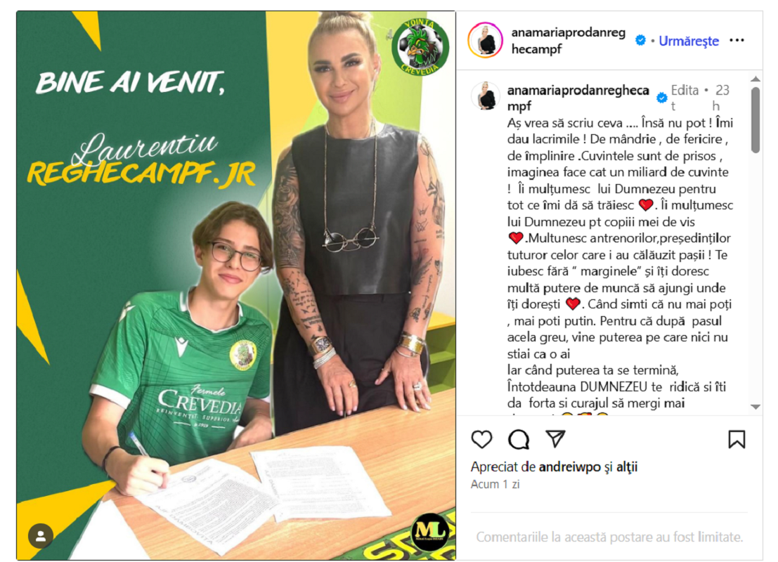 Laurențiu „Bebeto” Reghecampf jr va juca în Liga 3!