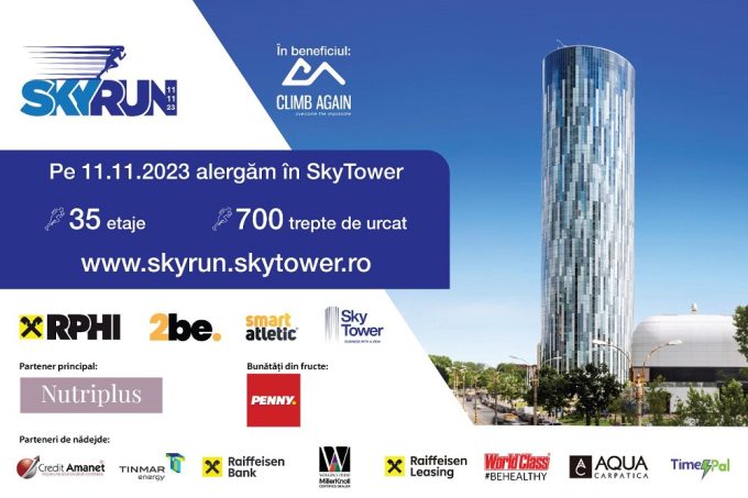 SKYRUN2023 - competiție caritabilă de alergat pe scări, la start cu peste 600 de participanți