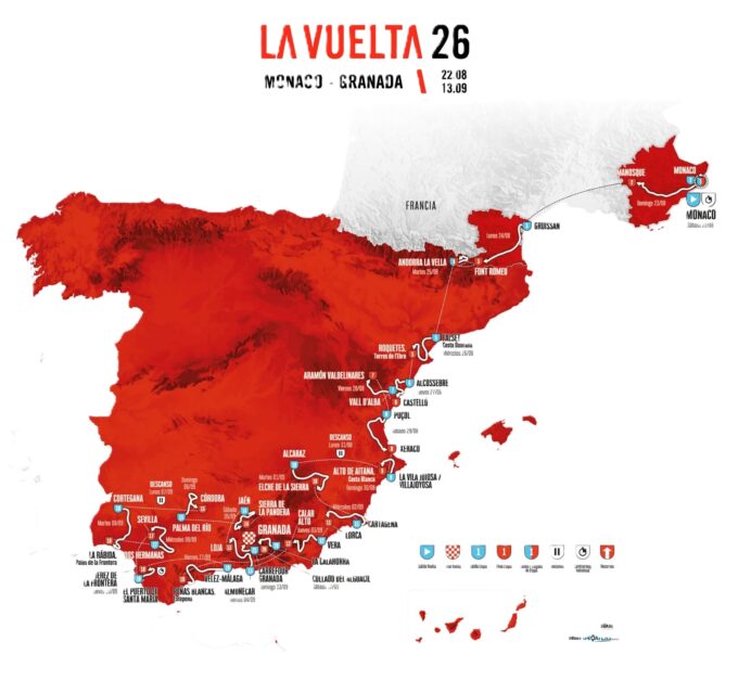 Turul Spaniei 2026 va lua startul în Monte Carlo. Program infernal 2 Turul Spaniei 2026 va lua startul în Monte Carlo. Program infernal